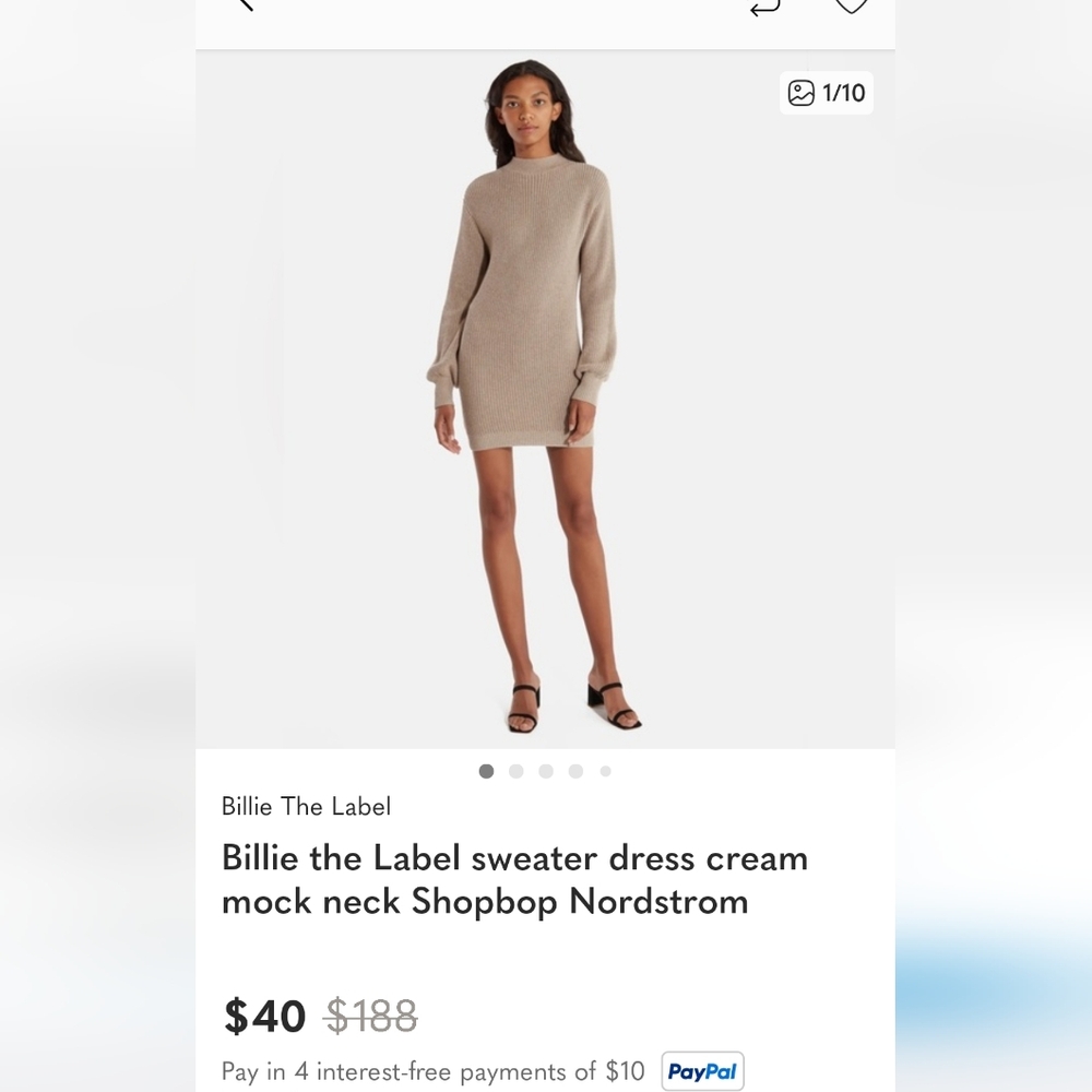 Elegant Beige Midi sweater Dress